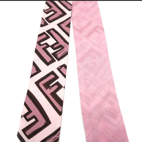 Fendi Pink Silk Bandeau/Twilly